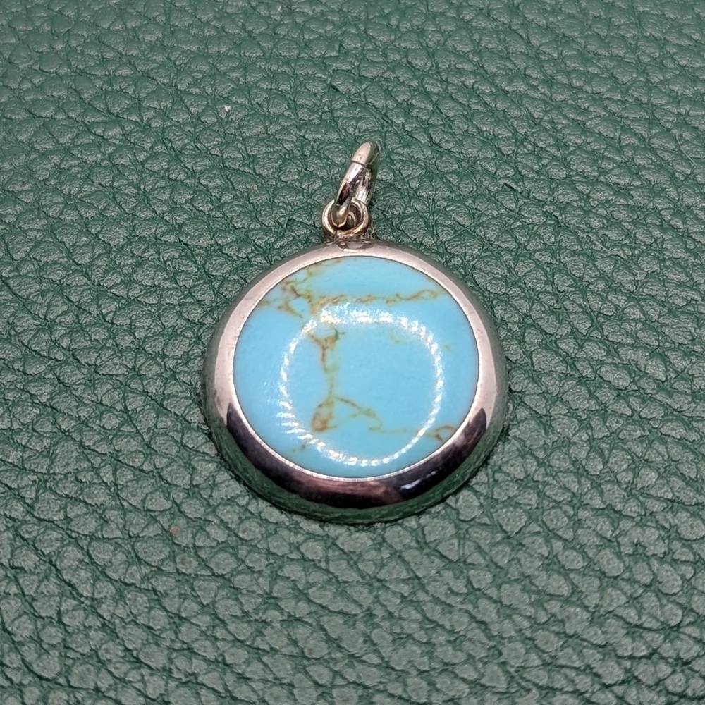 ✨ Sterling Silver & Sky Blue Turquoise Pendant ✨